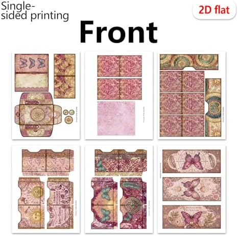 XINPOCUT Fortune Teller Mini Project, Summer Crafts Waterfall Booklet Craft Kit,Folio Kit, Junk Journal Craft Kits, Scrapbook Gift,Junk Journal Supplies, Scrapbooking Decor, Journaling Decor - Image 6