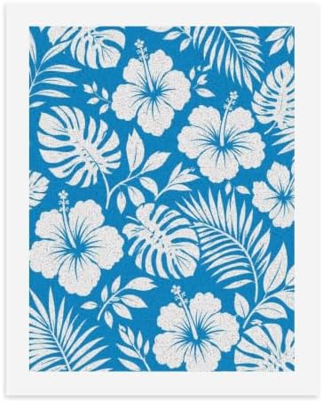 Bozfoxa Paint by Numbers Kit for Adults Beginner Blue Tropical Floral by Unknown