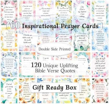 Birthday Cards, 60 Unique Greeting Card Set with Double Side Printed Bible Verse, Art Craft for Kids, Adults, Holiday Gift Ideas for Mom, Friends, Thank You & Greeting Card Collection - Image 2