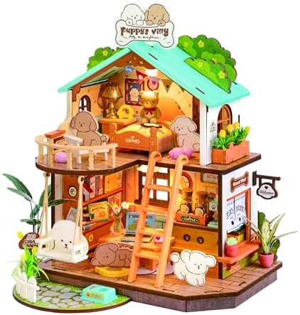 Rolife Puppy's Cozy Villa DIY Miniature Dog House for Pet Lovers Gifts by Rolife