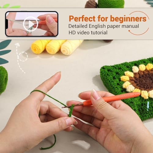 Pnytty Crochet Kits, Crochet Starters Kit with Crocheting Tools Supplies - Image 3