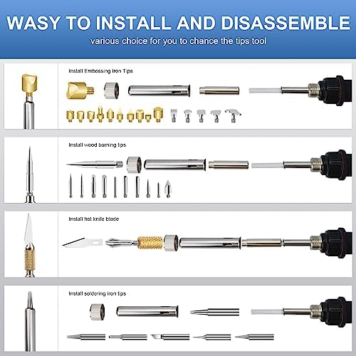 Wood Burning Kit, 2 Set WoodBurning Tool Kit for Beginner Adults - Image 6