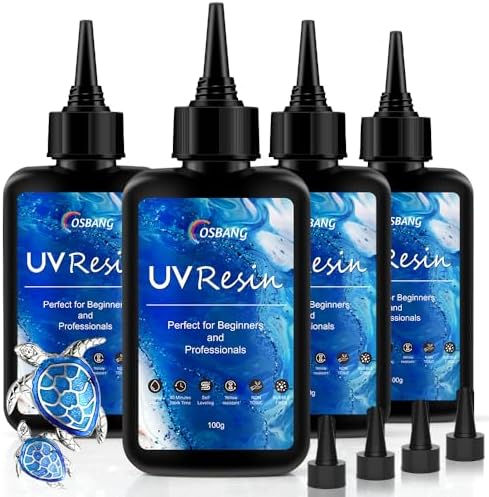 OSBANG 400g UV Resin, Crystal Clear UV Resin for Beginners and Professionals, Hard Type Kit for Jewelry Making, DIY Craft, Decor by OSBANG