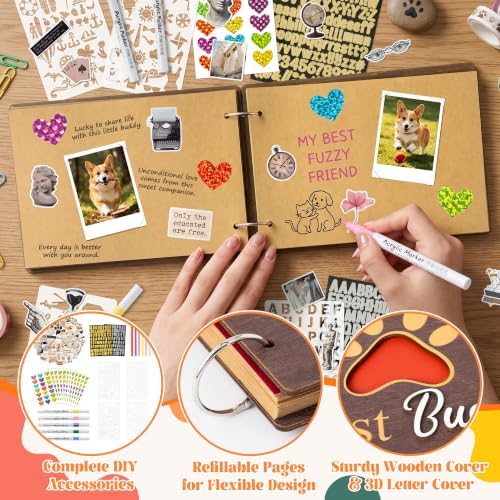 CY2SIDE DIY Pet Photo Album Scrapbook Craft Kit for Dog Lovers & Pet Parent - Image 3