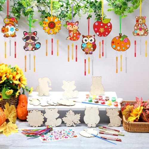 JellyArch Fall 30 Pack DIY Wind Chime Kit Art and Crafts - Image 5