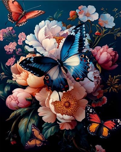Arttoplus Butterfly Paint by Numbers Kit for Adults Beginner 16x20 inch by Arttoplus