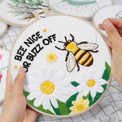 Louise Maelys Bee Embroidery Kit Funny Daisy Quote DIY Craft - Image 5