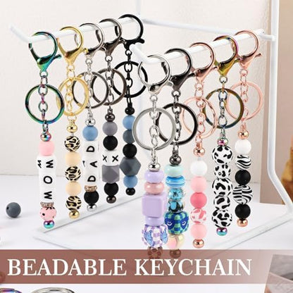 Tondiamo 24 Pcs Beadable Keychain Bar - Image 2