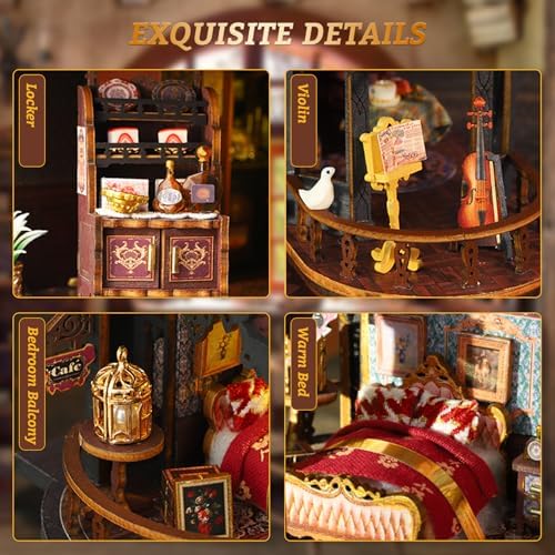 SUNNINO Miniature Dollhouse Kit - Edinburgh Castle Book Nooks for Adults - Image 5