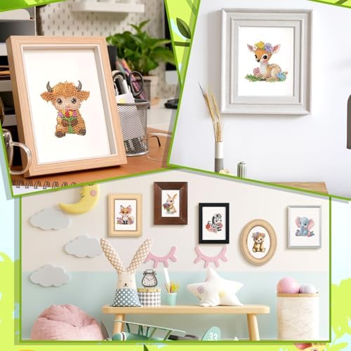 Xuhal 30 Pcs Mini Diamond Art Kits for Adult Animal Small Diamond Painting - Image 2