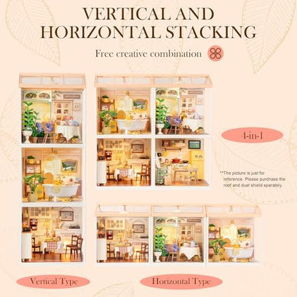 Rolife Super Creator-DIY Plastic Miniature House for Adults, Mini Blocks Model Kit Building Sets, DIY Crafts/Hobbies/Building Blocks Toys for Adults (Pop Bubble Bathroom) - Image 6