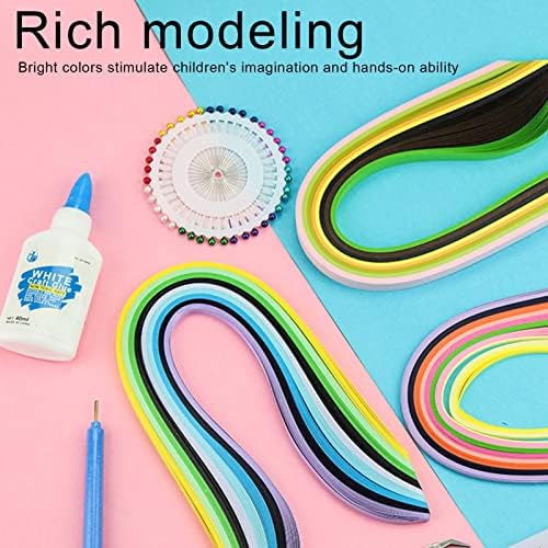COMTERVI Paper Quilling Kits Creative Colorful DIY Crafts for Beginners Adults Kids Art Supplies - Image 3