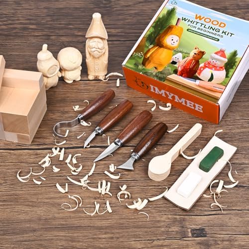IMYMEE Wood Whittling Kit for Beginners-Complete Whittling Set with 4pcs Wood Carving Knives & 8pcs Basswood Wood Blocks-Perfect Wood Carving Kit Set-Includes Wood Carving Tools for Adults and Kids - Image 6
