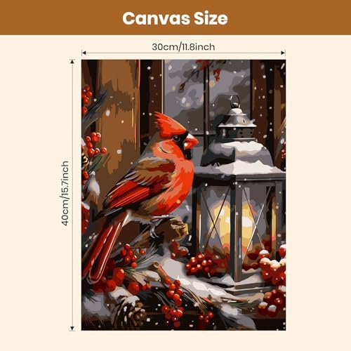 TCDZMYGS 2 Pack Christmas Paint by Numbers Kit for Adults Beginner,Paint by Number Kits Without Frames,DIY Acrylic Oil Painting by Numbers for Home Wall Decor 11.8 x 15.7 inch - Image 5