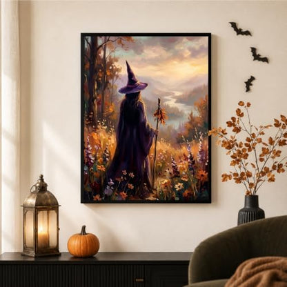 Mandun Halloween Witch Paint by Numbers Kit for Adults, 16x20 inch - Image 3