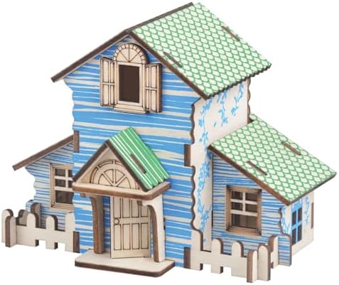 Log Cabin 3D Wooden House Puzzle,DIY Mini Building Model Kit，010 by Unknown