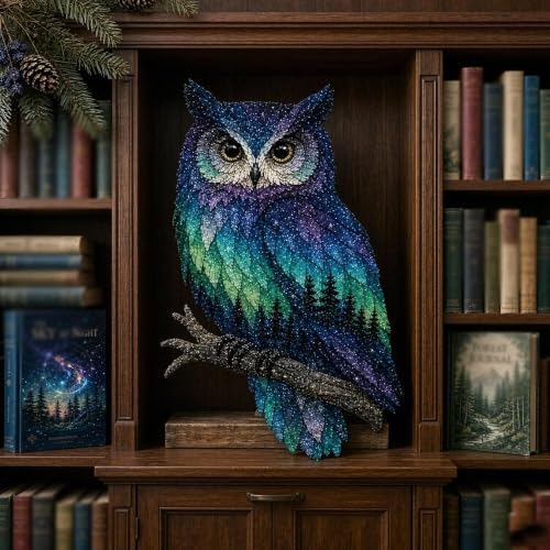 Northern Lights Wildlife DIY Patchwork Kit - Sewing Craft Kit for Adults with Layered Fabric Animal Pieces, Handmade Home Decor Project for Craft Lovers & DIY Enthusiasts - Image 4