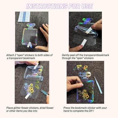 Thousand Flower Bookmark,DIY Rainbow Bookmark Making Kit for Spring Favors - Image 4