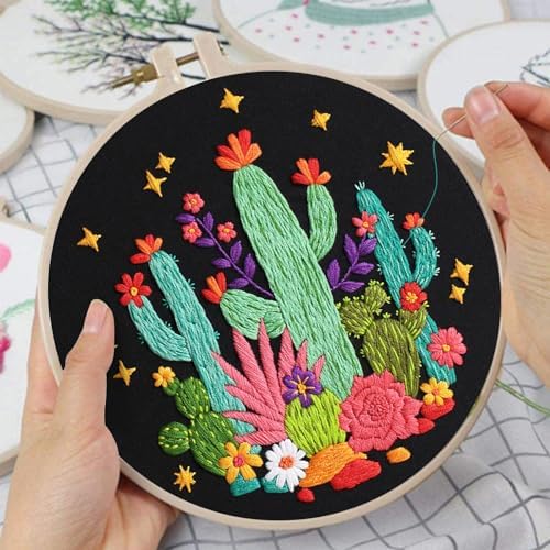 Louise Maelys Cactus Embroidery Kit, Cross Stitch Kit for Beginner Adults - Image 3