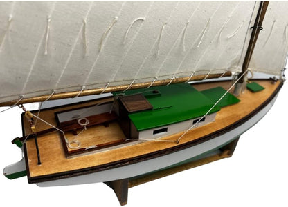 Midwest Chesapeake Bay Flattie Wooden Model Ship Kit for Adults - Beginner Woodcraft Boat Building Set - Easy Laser-Cut DIY Hobby Craft Gift, Made in USA, 1:32 Scale - Image 6