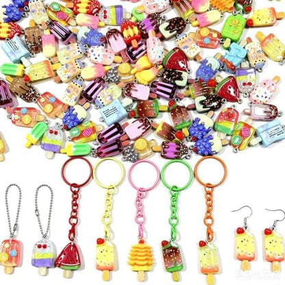 Ice Cream Charms Bulk, 152PCS Kawaii Pastel Resin Jewelry Making Kit with Lobster Clasps, Earring Hooks, Bead Necklaces & Jump Rings for Kandi Bracelets, Earrings, Necklaces, Keychains, Phone Charms, DIY Gifts for Teens & Adults by Unknown