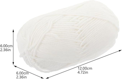 ABOOFAN 3 Rolls Cotton Crochet Yarn for Knitting and Crocheting DIY Long-Staple Breathable Cotton Woolen Yarns Soft Flexible for Scarves Hats Amigurumi Crafting