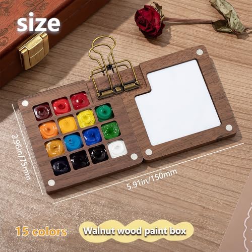 EVOCKAY Mini Watercolor Paint Set Portable Watercolor Kit for Adults Travel Watercolors Paint with Sketchbook Mixing Palette and Drawing Pad Perfect for On The Go Creativity and Art Exploration - Image 2