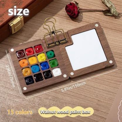 EVOCKAY Mini Watercolor Paint Set Portable Watercolor Kit for Adults Travel Watercolors Paint with Sketchbook Mixing Palette and Drawing Pad Perfect for On The Go Creativity and Art Exploration - Image 2