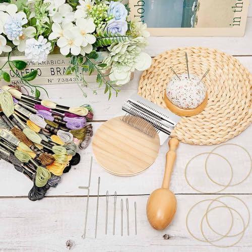 Jexine Speedweve Mini Darning Loom 21 Hooks Darning Egg for Socks Kit - Image 6