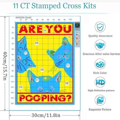 Eiazuiks Christmas Stamping Cross Stitch Kit,Truck Christmas Counting Cross Stitch Kit for Adult Beginners, Full Line DIY Stitching Kit for Home Decor Cross Stitch Patterns 12x16 inches - Image 5