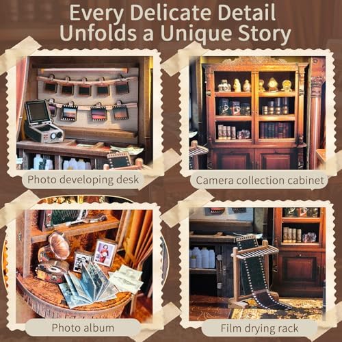 BELEEV Book Nook Kit for Adult and Teens,3D Wooden Puzzle (Photo Studio) - Image 5