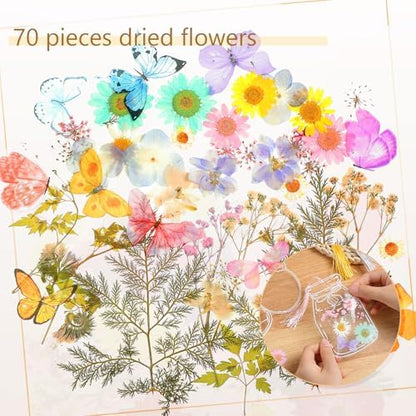 TaoBary 152 Pcs Dried Flower Bookmark Set DIY with Tassels, Macaron Color - Image 5