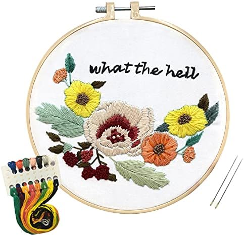 Louise Maelys Floral Embroidery Kit for Beginners Saying DIY Craft by LouiseMaelys