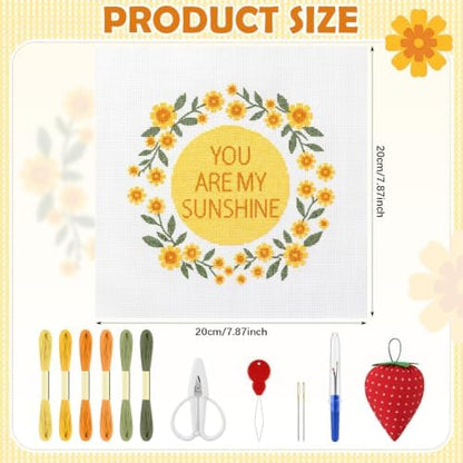 XunYee Needlepoint Canvas Kit, You are My Sunshine - Image 2