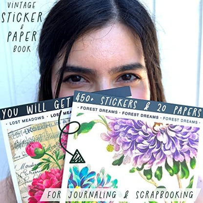 Junk Journal Supplies - Washi Stickers for Scrapbook & Journaling Supplies - Image 6