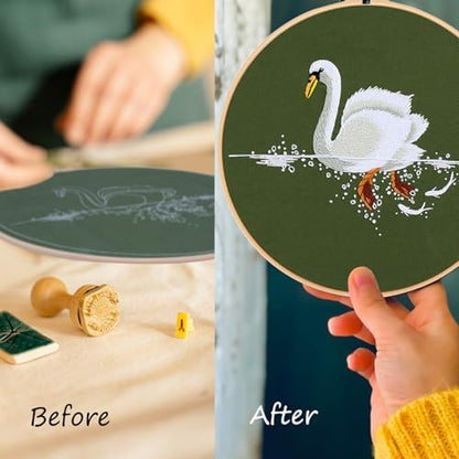 COCOMOX Embroidery Kit for Beginners, Hand Embroidery Stiches Practice Kit - Image 2