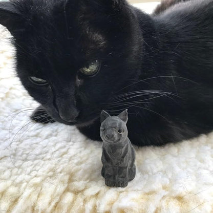 Selsela DIY Cat Wood Figurine - Unpainted Miniature Wooden Cat Sculpture, Paint-Your-Own Pet Craft Kit for Kids & Adults, Handmade Art Project Gift- Statue Sculpture - Image 2