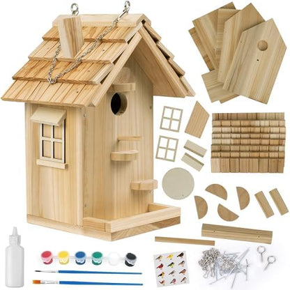 DIY Birdhouse Kit, Wooden Bird House for Adults to Build, DIY Bird House for Outside, Outdoor Woodworking Adult Crafts - Image 2