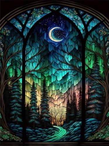 WUSARPLY Starry Night Stamped Cross Stitch Kits for Beginners Adults by WUSARPLY