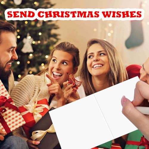 YOKUSHI 12 PCS Diamond Art Painting Christmas Greeting Cards with Envelopes, Snowman Craft DIY Card Making Kits for Adults Gifts (Red) - Image 5