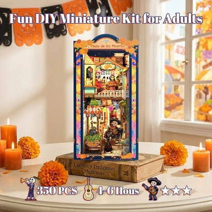 Fsolis Book Nook Kit for Adults - Día De Muertos - Image 3