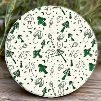 CHGCRAFT 4 Pcs 4 Styles Wildflowers Polymer Clay Texture Sheets Mushrooms Silicone Texture Stamp Leaves Clay Texture Mat Modeling Pattern Pad Texture Sheets for Making Earrings Jewerly, 5.5x5.5 inch - Image 5