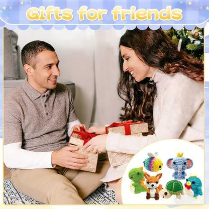 OLHKYN 6Pcs Crochet Kit for Beginners, 2026 DIY Craft for Adults, Great Gift for Crochet Lovers, Crocheting Animal Kits with Step by Step Videos,Yarn,Crochet Hook,Birthday Holiday Gift - Image 5