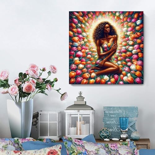 NZNANCHU Paint by Number for Adult,DIY Woman Painting Kits for Adults,Color by Numbers,Paint by Number Canvas Crafts Watercolor for Beginners Hoom Decor (Woman) - Image 6