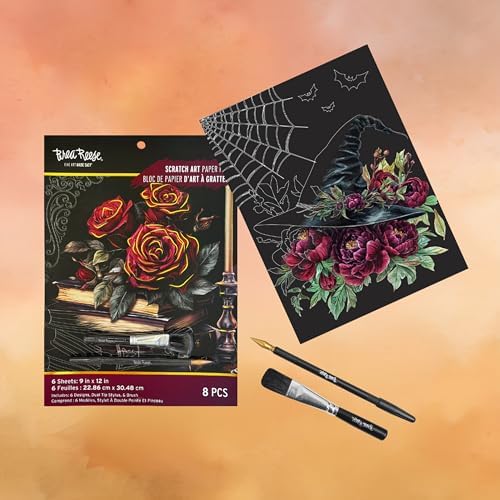 Brea Reese Scratch Art Paper Pad - Witching Hour Kit with 6 Metallic - Image 4