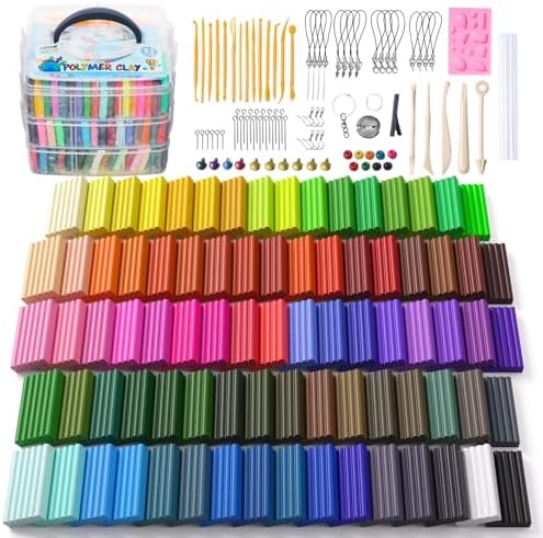 Artme Polymer Clay, 82 Colors Clay Kit, Oven Bake Modeling Clay, Creative Polymer Clay Kit with Sculpting Tools and Jewelry Accessories, Non-Toxic, Ideal DIY Clay Gifts for Adults and Teens by ARTME