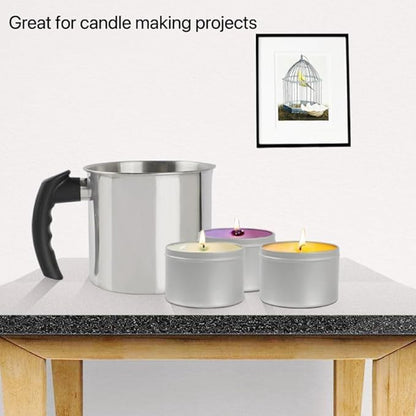 Harnico Candle Making Kit with Candle Wax Melter 1300ML Melting Pot 304 Stainless Steel Candle Pouring Pot for Melting Wax, Including 100pcs Candle Wicks, Mixing Spoon, Center Devices, Wick Sticker - Image 6