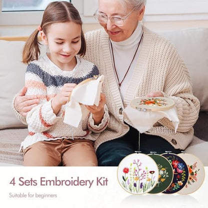 wtisan 4 Pack Embroidery kit for Beginners Cross Stitch Kits for Adults - Image 5