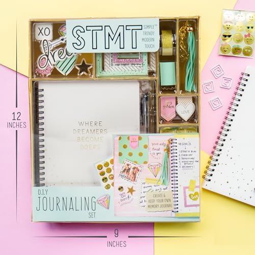 STMT D.I.Y.Journal Set, Stationary Kit with Notebook for Writing and Drawing, DIY for Girls Ages 8+, Dreamers Become Doers - Image 3