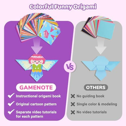 GAMENOTE Origami Kit for Kids Ages 8-12, 72 Fantasy Projects, 180 Sheets - Image 6